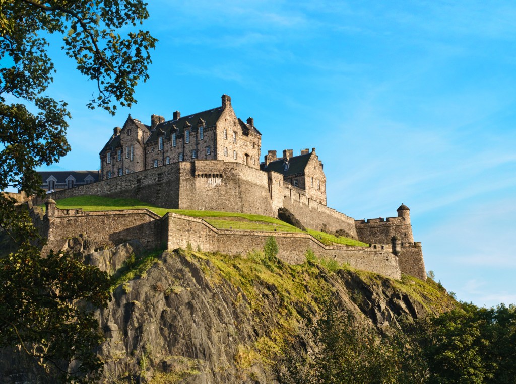 The imposing hilltop Edinburgh Castle