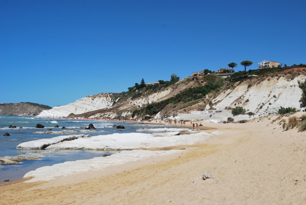 The dramatic, terraced limestone beach of Scala dei Turchi
