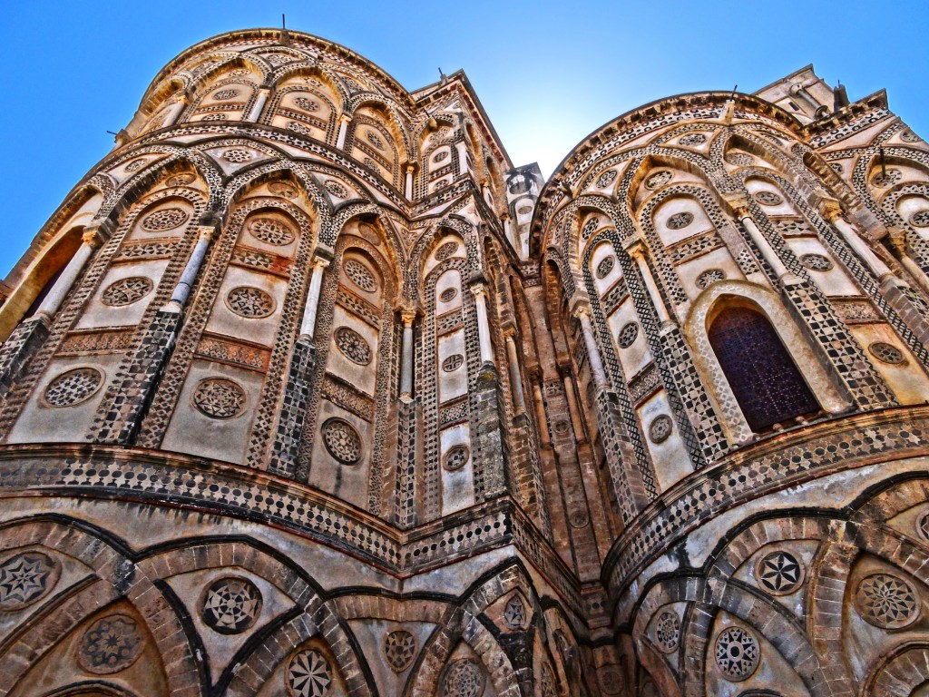 The Cattedrale di Monreale against a blue sky