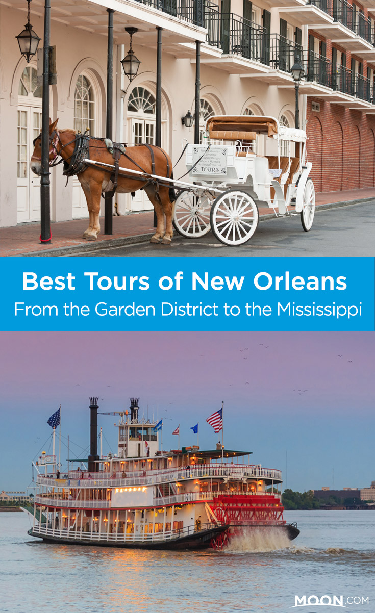 As you might have guessed, photogenic New Orleans boasts a slew of guided tours, from mule-drawn carriages to riverboats at sunset. Here are some of the top tours to check out while you're in town.