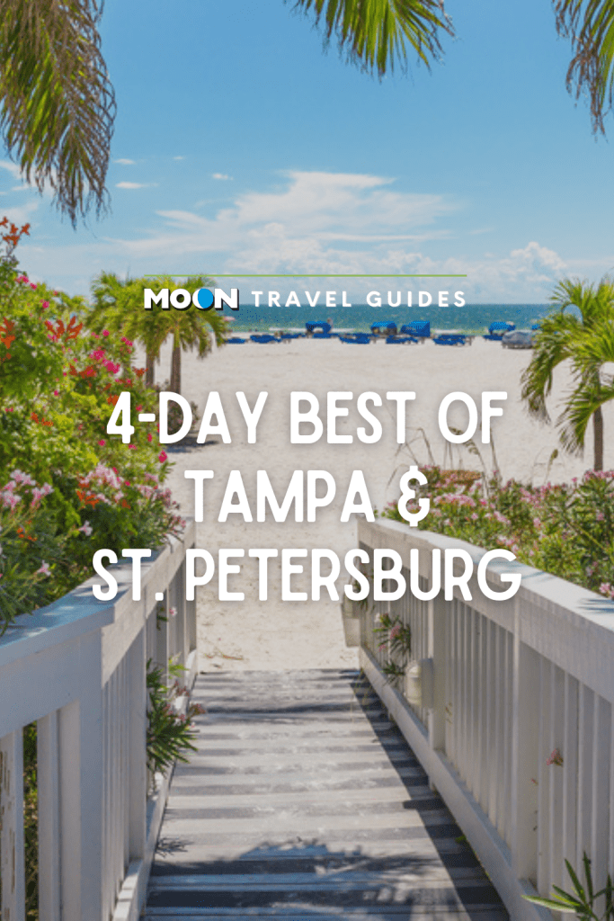 Image of beach boardwalk with text 4-Day Best of Tampa & St. Petersburg